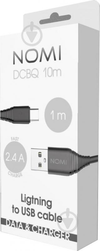 Кабель Nomi USB - microUSB DCBQ 10m 1 м black (712585) - фото 2
