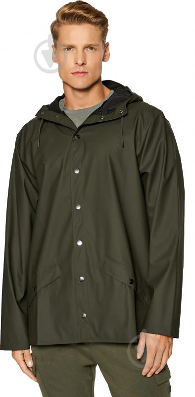 Куртка мужская демисезонная Rains Jacket 1201-004 р.XS-S зеленая - фото 1