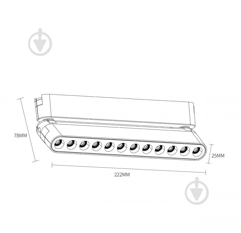 Трековый светильник Laguna Lighting 12 Вт черный 13563-12 - фото 2