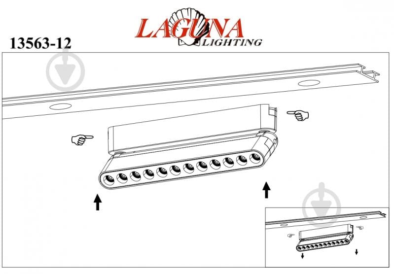 Трековый светильник Laguna Lighting 12 Вт черный 13563-12 - фото 3