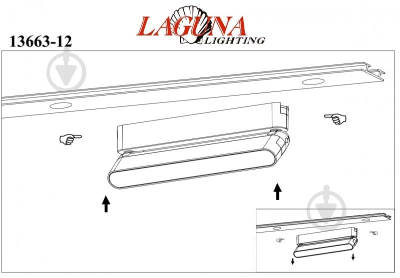 Трековый светильник Laguna Lighting 12 Вт черный 13663-12 - фото 3