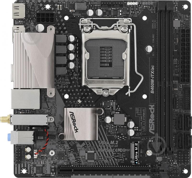 Материнська плата ASRock B460M-ITX/AC (Socket 1200, Intel B460, mini ITX) - фото 4