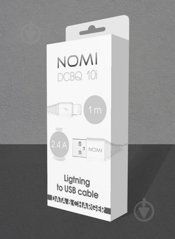 Кабель Nomi USB - Lightning DCBQ 10i 1 м white (712589) - фото 2