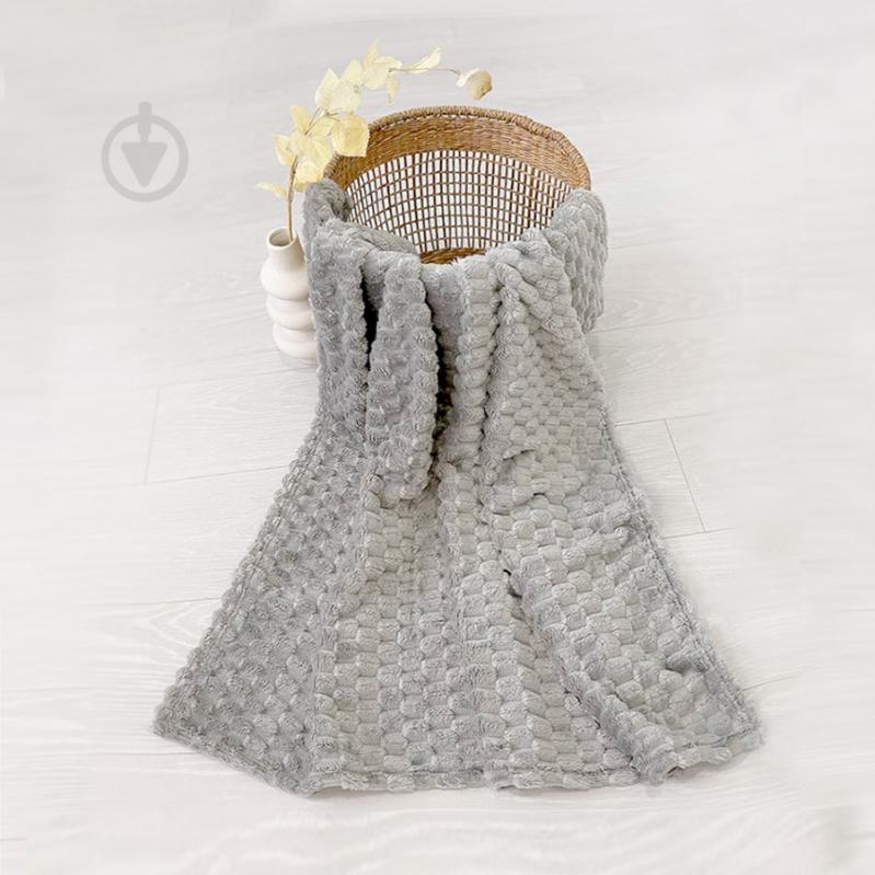 Плед Blanka Соты 90x100 см серый - фото 1 Плед Blanka Соты 90x100 см серый - фото 1