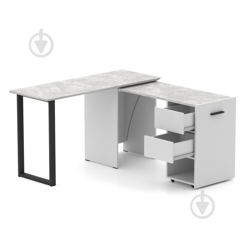 Стол Knap Knap трансформер письменный поворотный Hobana+Jumbo Ш2 770х1350х500 мм белый/ателье светлый (S201020222 ) - фото 1