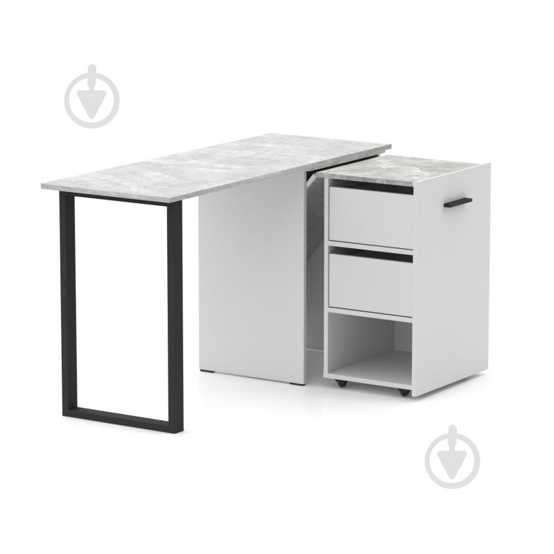 Стол Knap Knap трансформер письменный поворотный Hobana+Jumbo Ш2 770х1350х500 мм белый/ателье светлый (S201020222 ) - фото 3