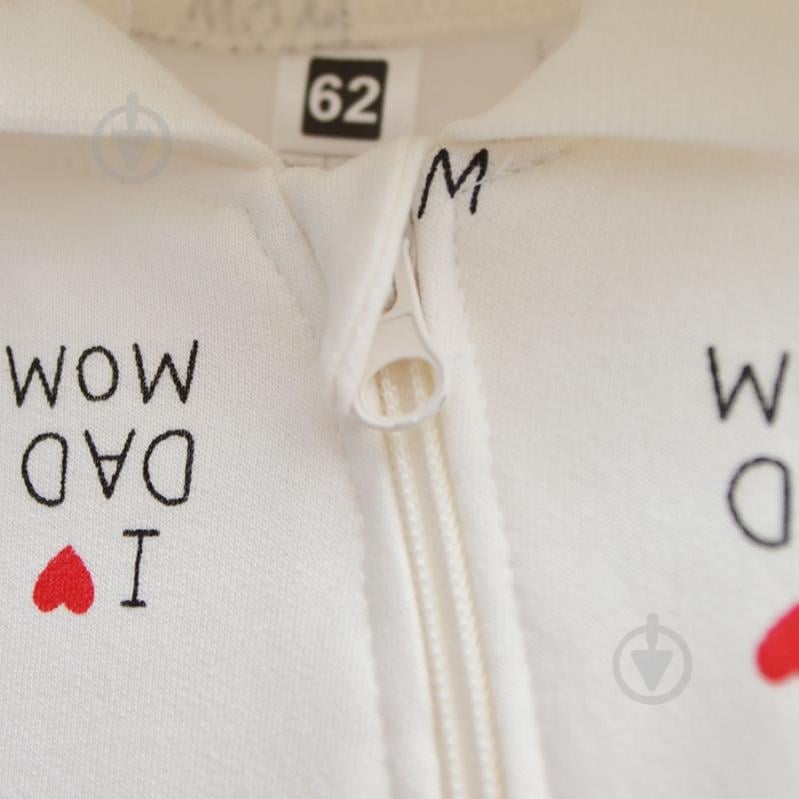 Комбинезон унисекс Blanka Люблю папу маму р.68-74 бежевый 110867 - фото 3