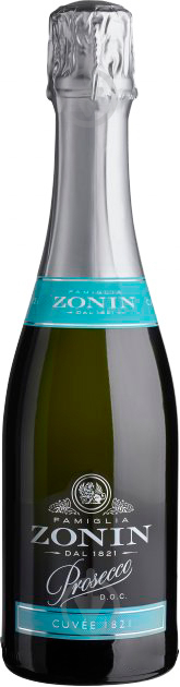 Вино игристое Zonin Prosecco Brut Cuvee1821 белое сухое 0,375 л - фото 1