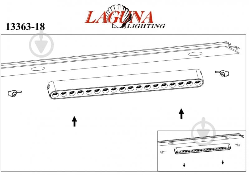 Трековий світильник Laguna Lighting 18 Вт чорний 13363-18 - фото 3