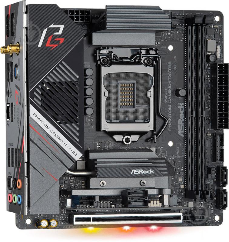 Материнская плата ASRock Z490 PHANTOM GAMING-ITX (Socket 1200, Intel Z490, mini ITX) - фото 3