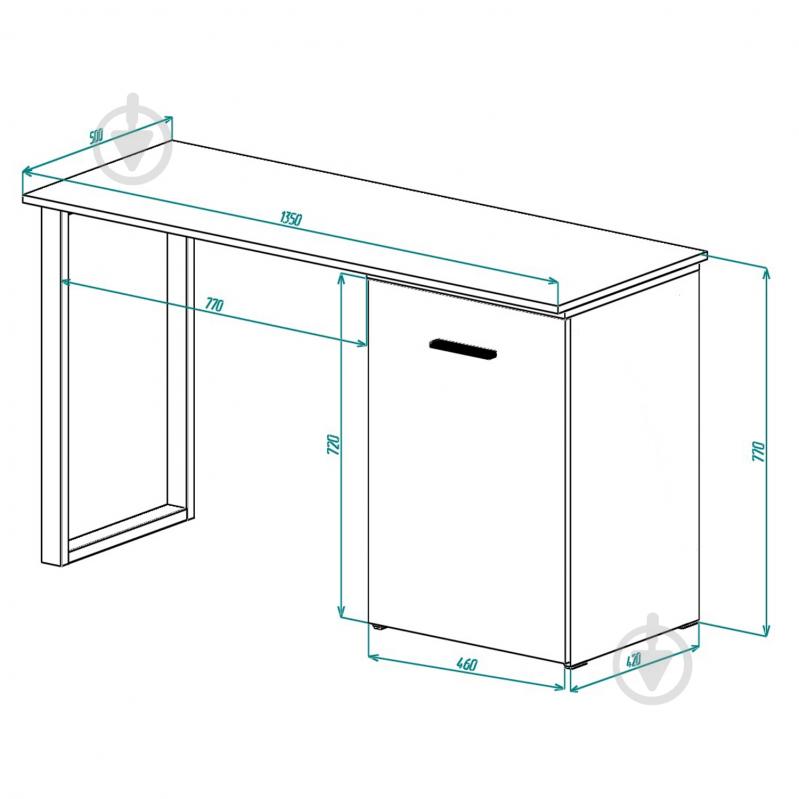 Стіл Knap Knap трансформер письмовий поворотний Hobana+Jumbo Ш3 770х1350х500 мм білий/ательє світлий (S201030222 ) - фото 7