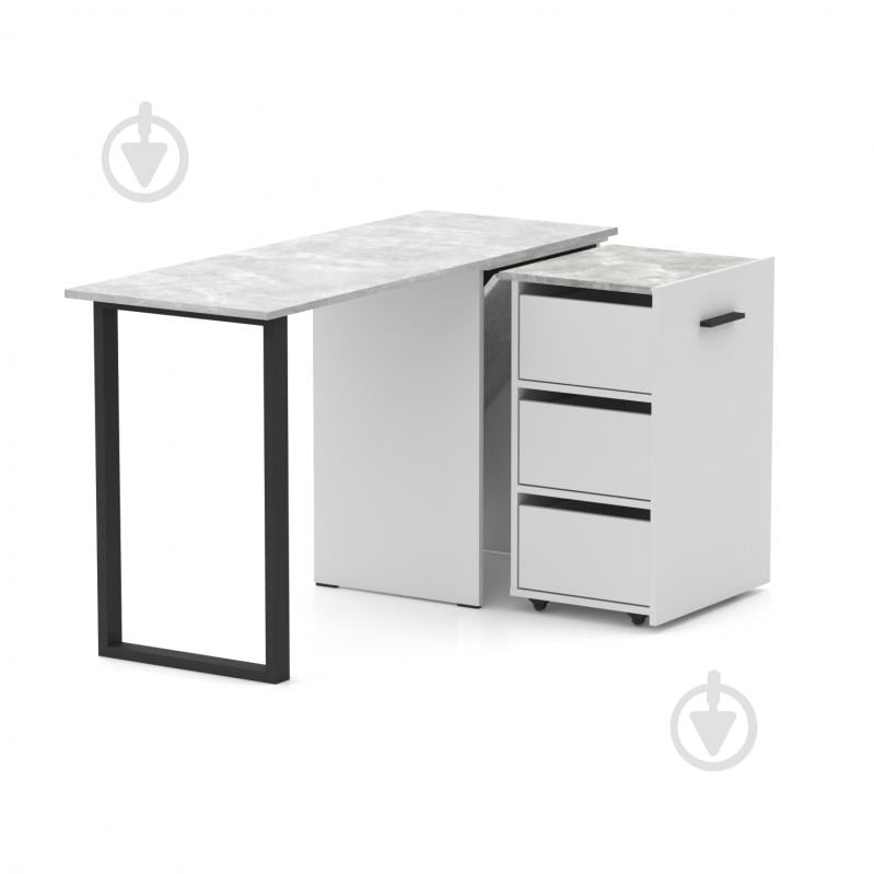 Стіл Knap Knap трансформер письмовий поворотний Hobana+Jumbo Ш3 770х1350х500 мм білий/ательє світлий (S201030222 ) - фото 3