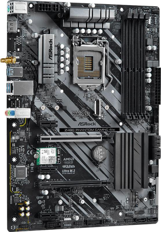 Материнская плата ASRock Z490 PHANTOM GAMING 4/AC (Socket 1200, Intel Z490, ATX) - фото 4