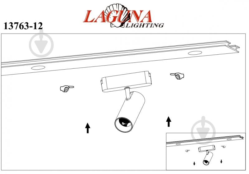 Трековый светильник Laguna Lighting 12 Вт черный 13763-12 - фото 2