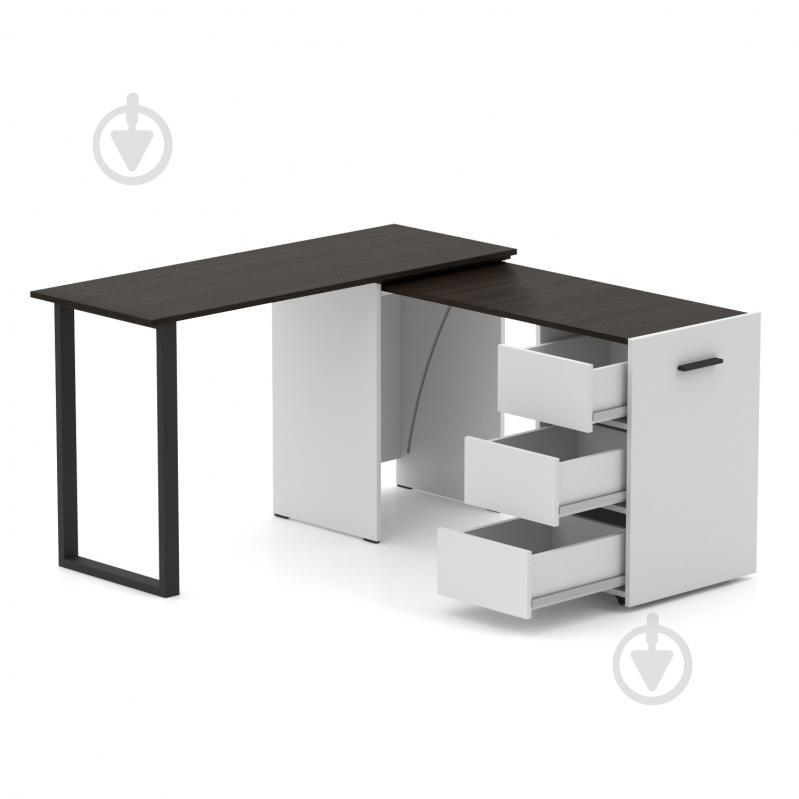 Стіл Knap Knap трансформер письмовий поворотний Hobana+Jumbo Ш3 770х1350х500 мм білий/венге (S201030220 ) - фото 1