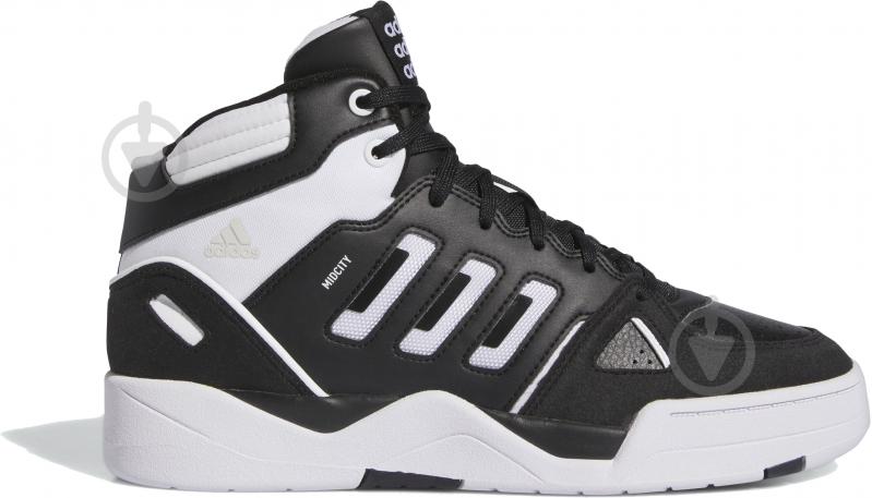 Кроссовки мужские демисезонные Adidas MIDCITY MID IE4465 р.44 черные с белым - фото 1