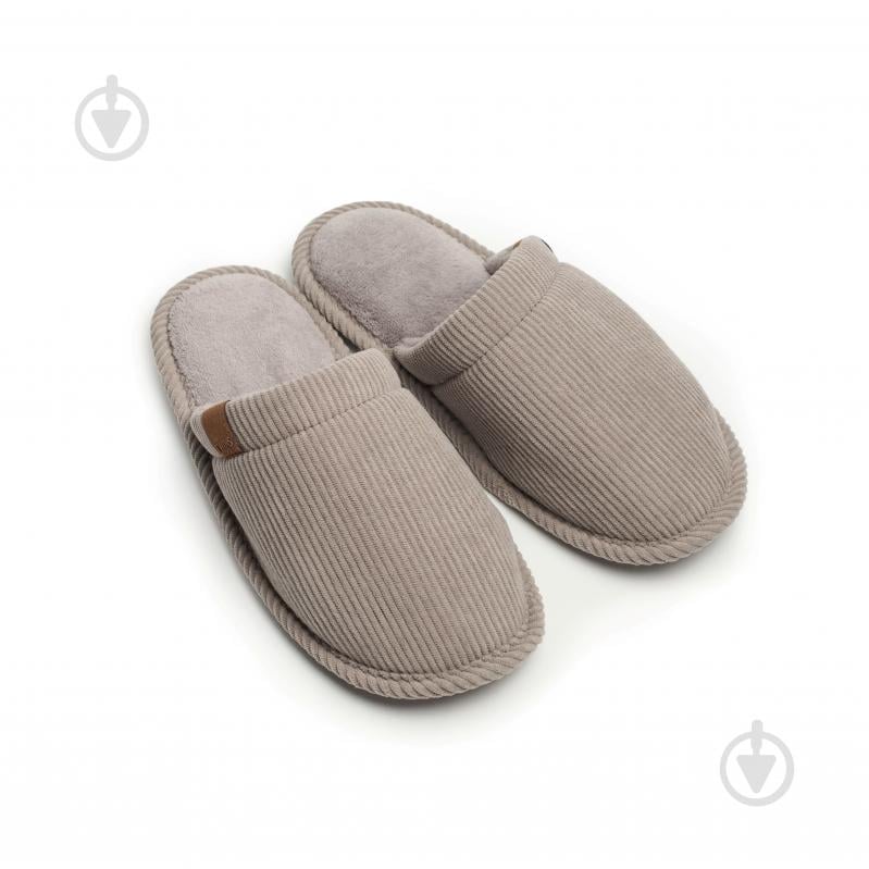 Тапки домашние Twins вельвет 15849 р.36/37 серый - фото 1 Тапки домашние Twins вельвет 15849 р.36/37 серый - фото 1