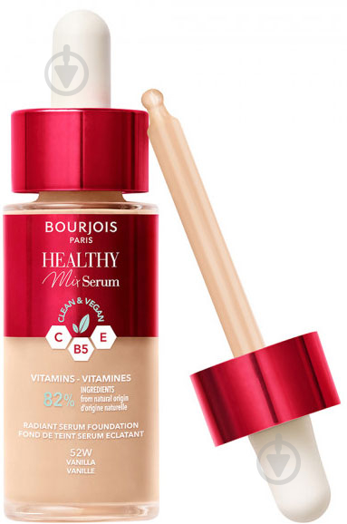 Тональная основа BOURJOIS Healthy mix serum (52W) Vanil 30 мл - фото 1