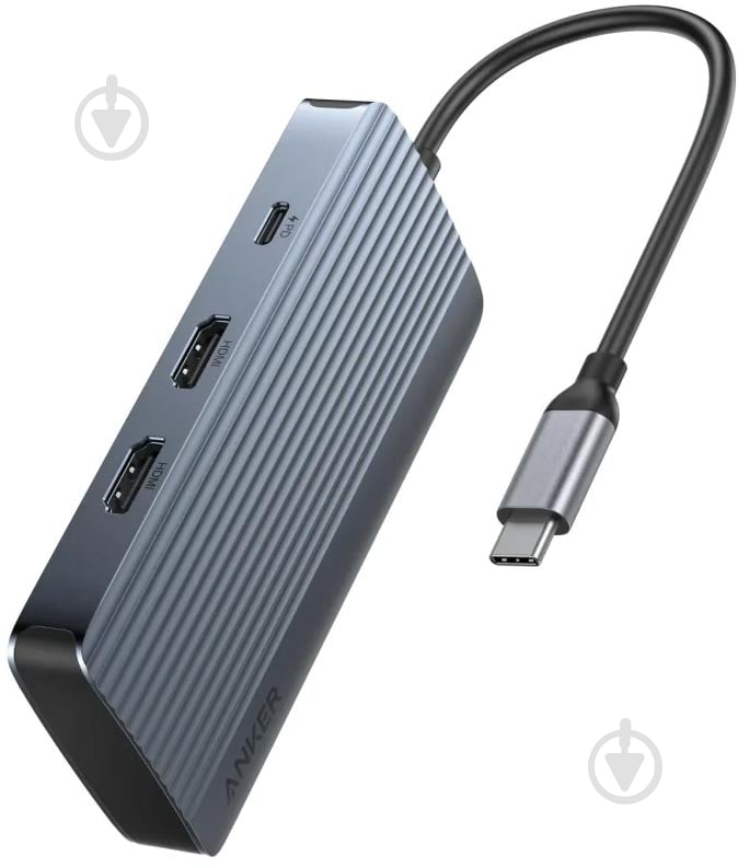 USB-хаб Anker USB-C Hub - 7-in-1 черный (A83740A2) - фото 1