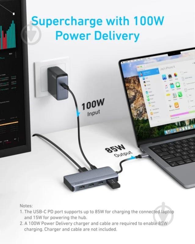 USB-хаб Anker USB-C Hub - 7-in-1 черный (A83740A2) - фото 4