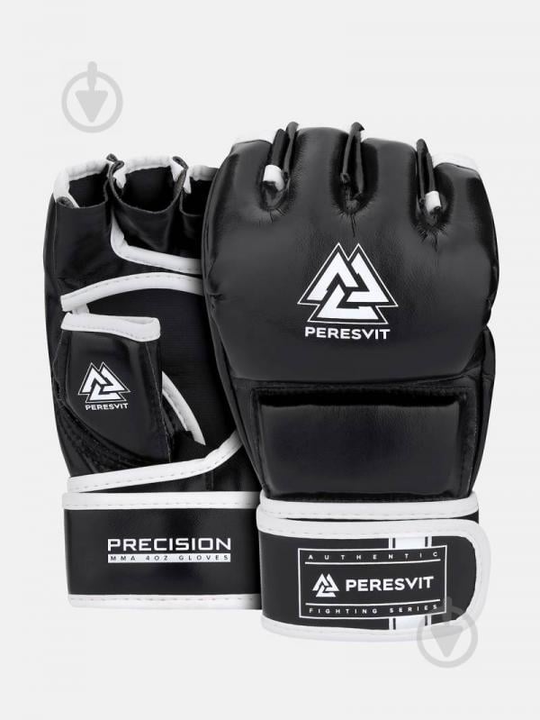 Перчатки для MMA Peresvit 501304-102 р. S Precision gloves черный с белым - фото 1