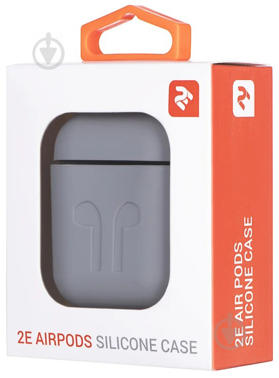 Чехол для наушников 2E Pure Color Silicone grey 2E-AIR-PODS-IBSI-1.5-GR - фото 3