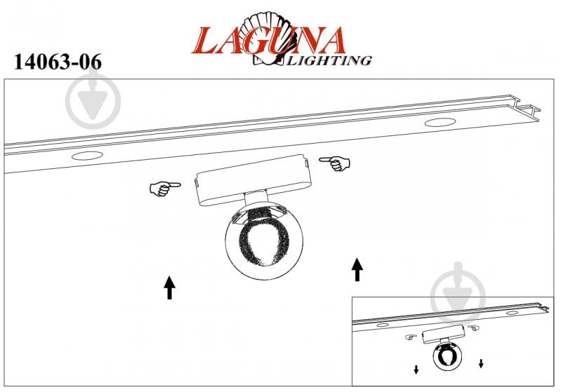 Трековый светильник Laguna Lighting 6 Вт черный 14063-06 - фото 3