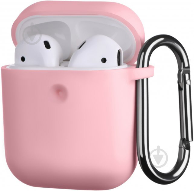 Чехол для наушников 2E Pure Color Silicone light pink 2E-AIR-PODS-IBPCSI-3-LPK - фото 1