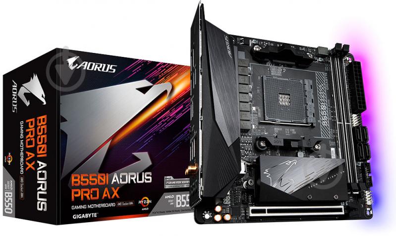 Материнская плата Gigabyte B550I AORUS PRO AX (Socket AM4, AMD B550, mini ITX) - фото 4