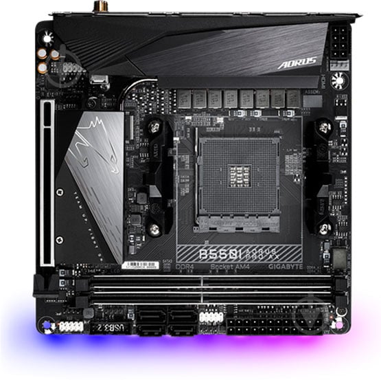 Материнская плата Gigabyte B550I AORUS PRO AX (Socket AM4, AMD B550, mini ITX) - фото 3