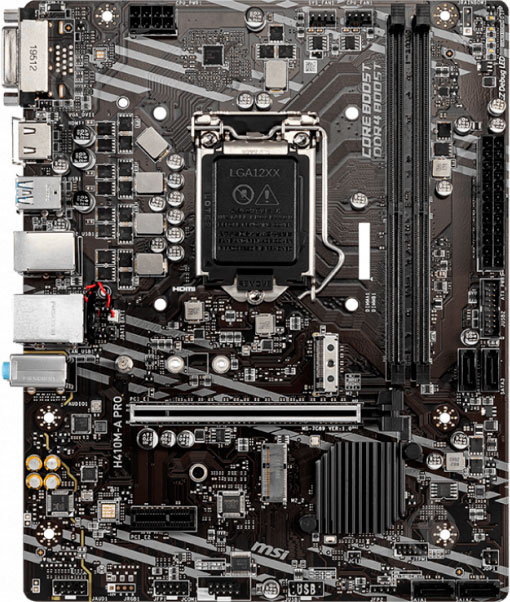 Материнская плата MSI H410M-A PRO (Socket 1200, Intel H410, mirco ATX) - фото 3