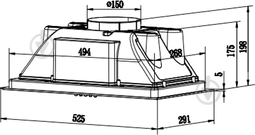 Витяжка Grunhelm GVC 620 B чорна - фото 7