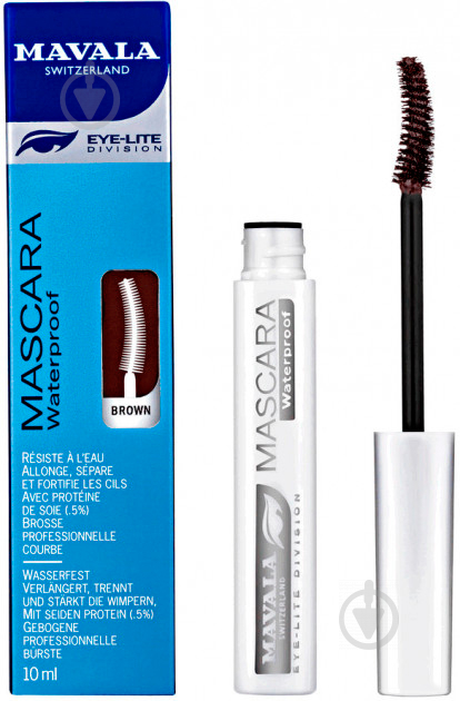 Тушь для ресниц Mavala Waterproof Mascara коричневий 10 мл - фото 1