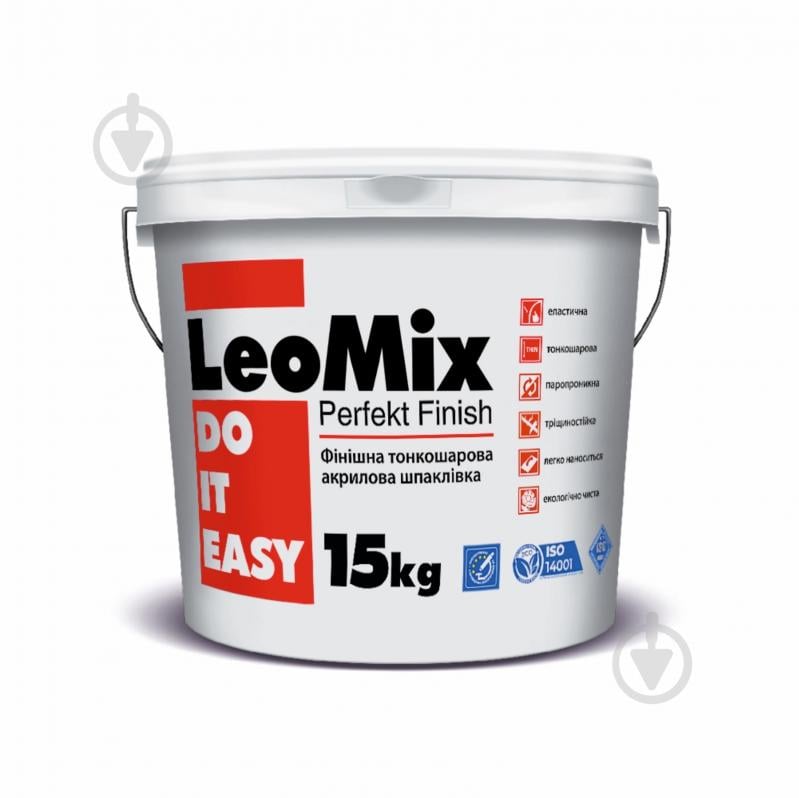 Шпаклівка LeoMix Perfekt Finish 15 кг - фото 1