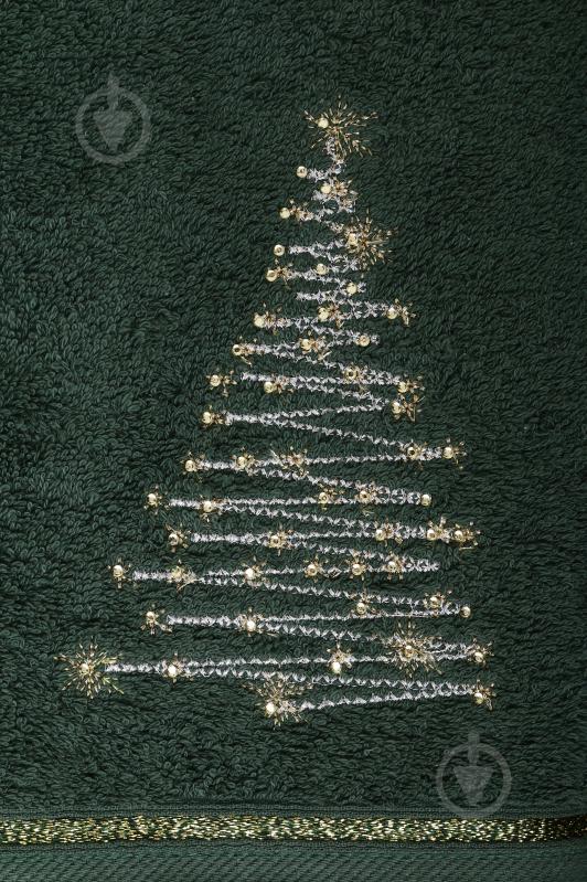 Набір рушників махрових Snowflake Magic 2 шт. 50x90 см зелений/білий La Nuit - фото 4 Набір рушників махрових Snowflake Magic 2 шт. 50x90 см зелений/білий La Nuit - фото 4