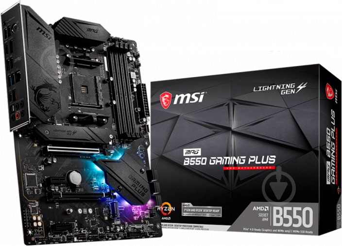 Материнская плата MSI MPG B550 GAMING PLUS (Socket AM4, AMD B550, ATX) - фото 5