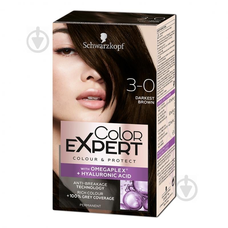 Крем-краска для волос Schwarzkopf Color Expert 3.0 черно-каштановый 142,5 мл - фото 1