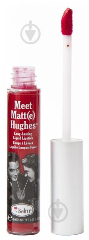 Помада жидкая матовая theBalm Meet Matte Hughes Devoted Bright Red 7,4 мл - фото 1