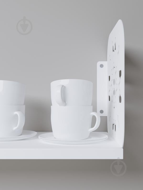 Полка навесная Metkas Home Дом 800x220x220 мм белый глянец (DPN02233 08022 11) - фото 3