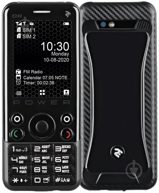 Мобільний телефон 2E E240 POWER Dual SIM black - фото 1