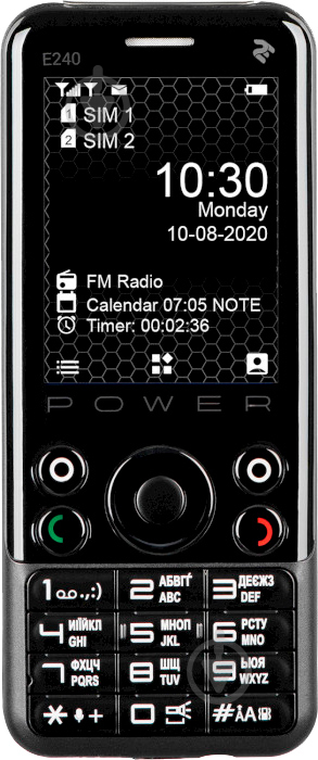Мобільний телефон 2E E240 POWER Dual SIM black - фото 2