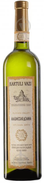 Вино Kartuli Vazi Алазанська долина біле напівсолодке 11% (4860001680658) 750 мл - фото 1