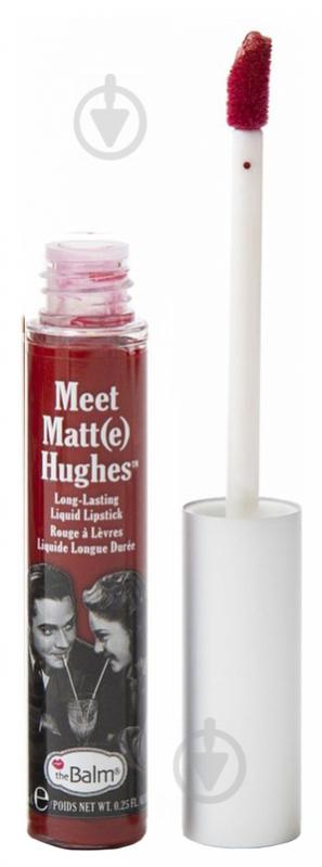 Помада жидкая матовая theBalm Meet Matte Hughes Loyal Deep Red 7,4 мл - фото 1