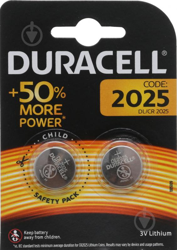 Батарейки Duracell CR2025/CR 2 шт. (5003009) - фото 7