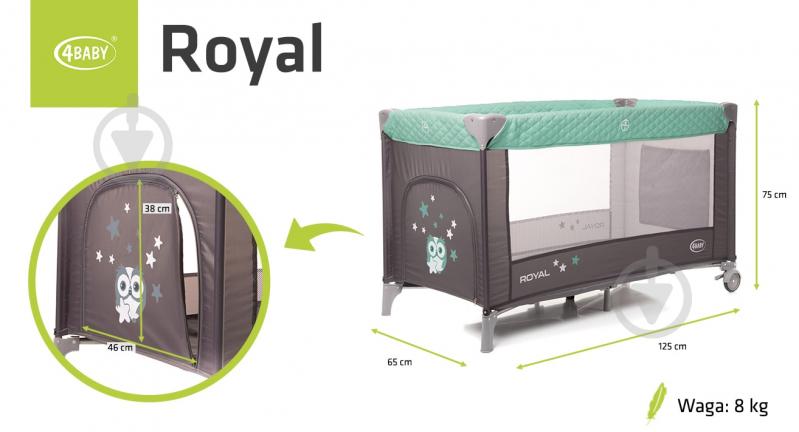 Манеж-ліжко 4Baby Royal green 4RO2 - фото 3