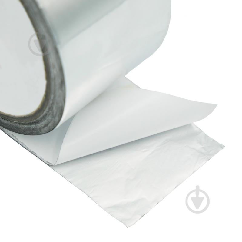 Стрічка клейка алюмінієва термостійка 75 мм x 25 м BauGut - фото 2 Стрічка клейка алюмінієва термостійка 75 мм x 25 м BauGut - фото 2