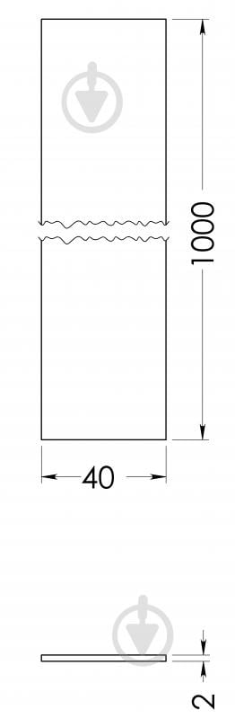 Смуга оцинкована 1000х40х2,0 мм гладкий срібло - фото 2