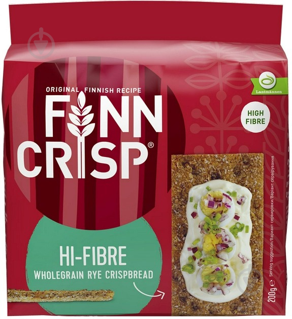 Хлебцы Finn Crisp ржаные Hi-Fibre с отрубями 200г - фото 1