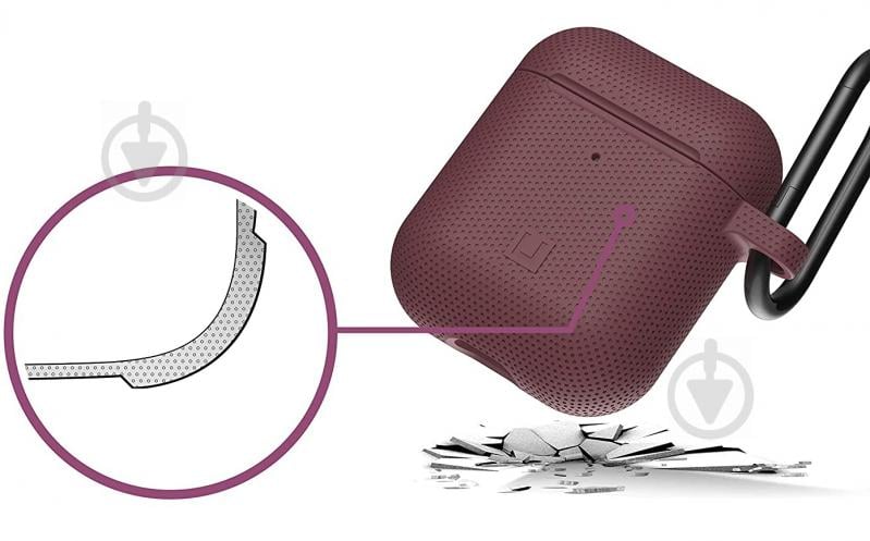 Чехол UAG [U] для Apple Airpods DOT Silicone aubergine 10250K314747 - фото 5