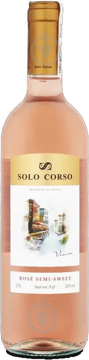 Вино Solo Corso рожеве напівсолодке 0,75 л - фото 1
